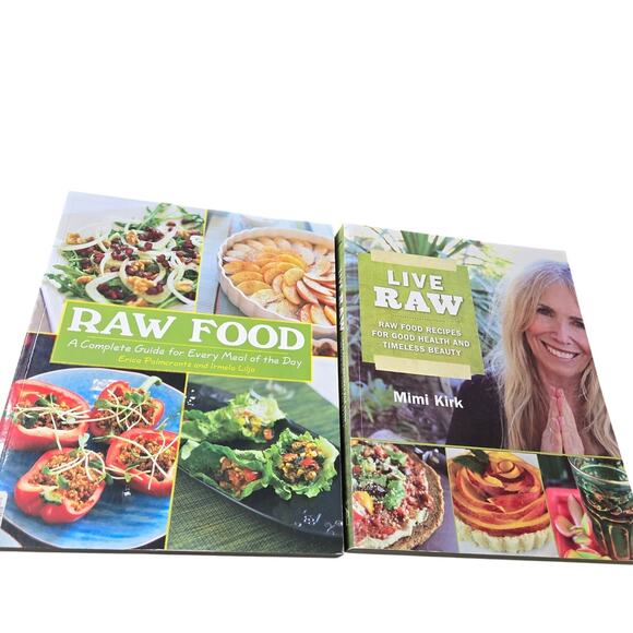 Raw Vegan Recipe Books: Raw Food And Live Raw Bundle - Picture 1 of 8